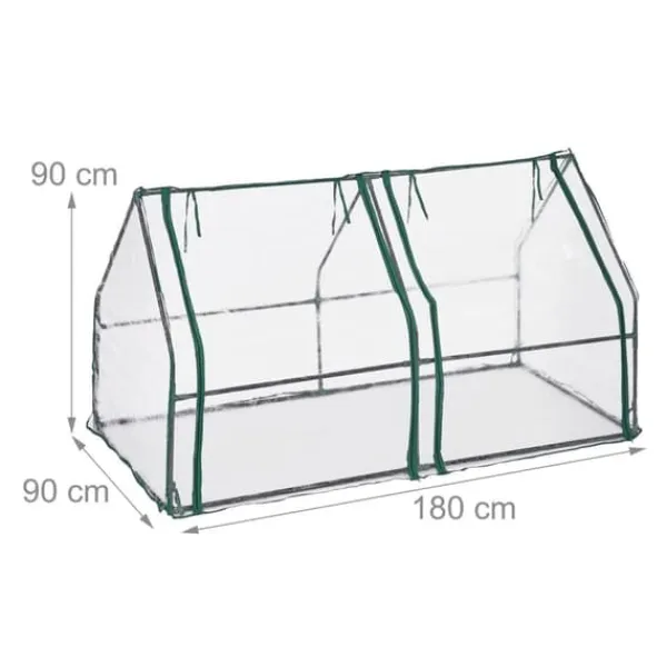 New Drivhus til forkultivering, 90x180x90 cm, Transparent Drivhus