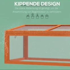 Drivhus^Drivhus til mistbænk, 90x46x40 cm, Orange