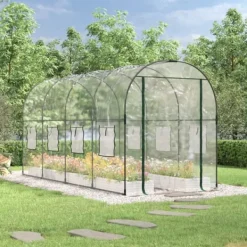 Best Drivhus 160x400x190 cm - PVC og pulverlakeret stål | Farve: Transparent Drivhus