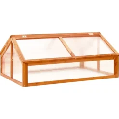 Drivhus^Drivhus 114x80x50 cm fyrretræ brun - Drivhus - Drivhuse - Home & Living