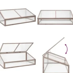 New Drivhus 110x58,5x39 cm grantræ grå - Drivhus - Drivhuse - Home & Living Drivhus
