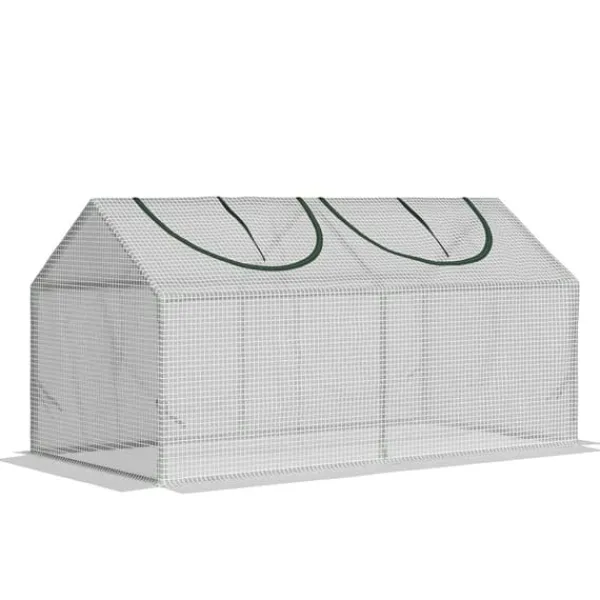 Drivhus, 120x60x60 cm, Hvid Drivhus
