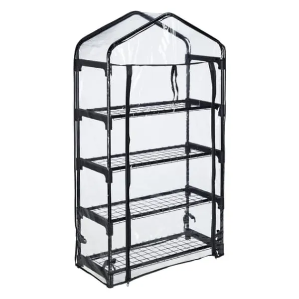 Drivhus, 125x69x29 cm, Sort Drivhus