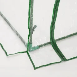 Drivhus^Drivhus 200x100x80 cm, stål/plast, med dør – drivbænk, grøn