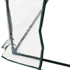 Drivhus^Drivhus 250x100x80 cm, stål/PVC, med dør – drivbænk til planteopdræt