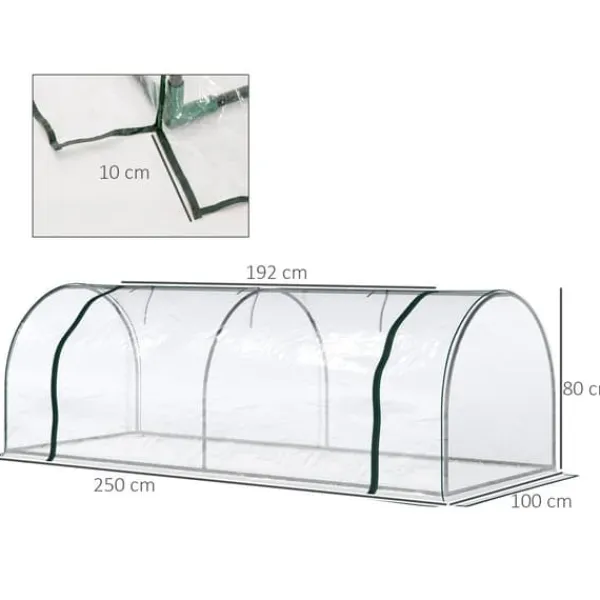 Drivhus^Drivhus, 250x100x80 cm, Transparent