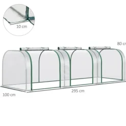 Hot Drivhus, 295x100x80 cm, Transparent Drivhus