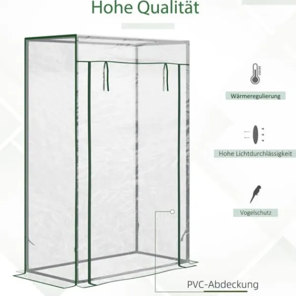 Clearance Drivhus, 100x50x150 cm, Transparent Drivhus