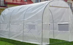 Viking Choice Drivhus^Drivhus 3x2x2 meter - hvidt - med 6 myggenet vinduer - 6m2