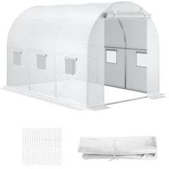 Outlet Drivhusdække, Holdbart Plastik, Optimal Ventilation,Gennemsigtig Drivhus