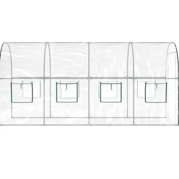 Drivhus^Drivhuse - Living drivhus 160x400x190 cm PVC og pulverlakeret stål transparent