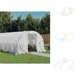 Drivhus^Drivhuse - Living drivhus med stålstel 30 m² 10x3x2 m hvid