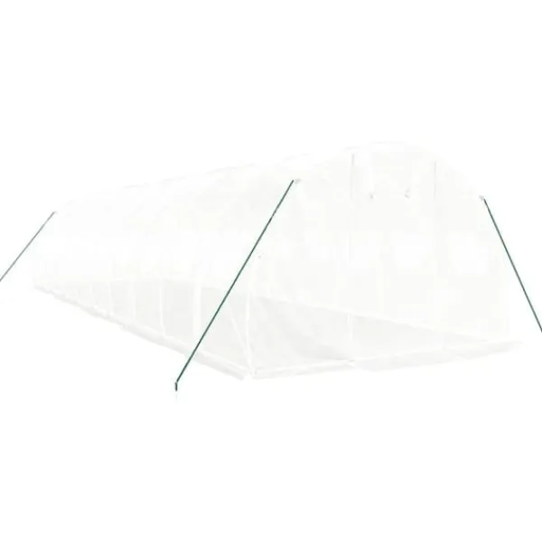 Drivhus^Drivhuse - Living drivhus med stålstel 30 m² 10x3x2 m hvid