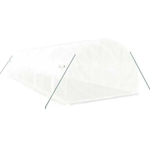 Drivhus^Drivhuse - Living drivhus med stålstel 30 m² 10x3x2 m hvid