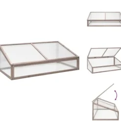 Online Drivhuse - Living drivhus 110x58,5x39 cm grantræ grå Drivhus