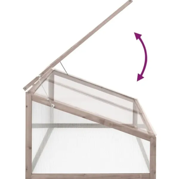 Online Drivhuse - Living drivhus 110x58,5x39 cm grantræ grå Drivhus