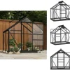 Best Drivhuse - Living glasdrivhus 155x103x191 cm aluminium antracitgrå Drivhus