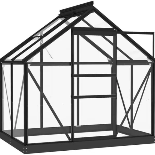 Best Drivhuse - Living glasdrivhus 155x103x191 cm aluminium antracitgrå Drivhus