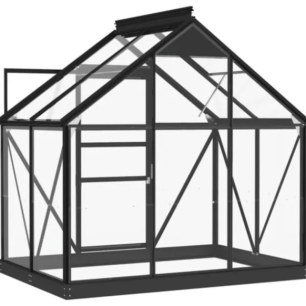 Best Drivhuse - Living glasdrivhus 155x103x191 cm aluminium antracitgrå Drivhus