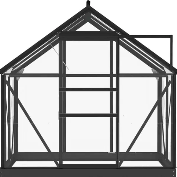 Best Drivhuse - Living glasdrivhus 155x103x191 cm aluminium antracitgrå Drivhus