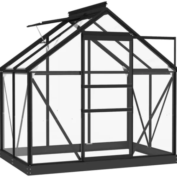 Best Drivhuse - Living glasdrivhus 155x103x191 cm aluminium antracitgrå Drivhus