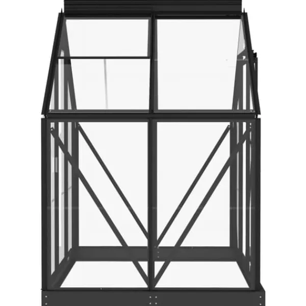Best Drivhuse - Living glasdrivhus 155x103x191 cm aluminium antracitgrå Drivhus