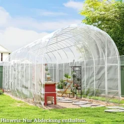 Drivhusfolie 8x10 m, vandtæt med UV-beskyttelse, ekstra tyk, transparent Drivhus