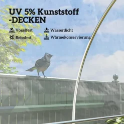 Drivhusfolie 8x10 m, vandtæt med UV-beskyttelse, ekstra tyk, transparent Drivhus