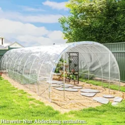 Drivhus^Drivhusfolie 6x10 m, vandtæt med UV-beskyttelse, ekstra tyk, transparent