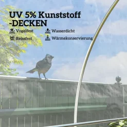 Outlet Drivhusfolie 6x10 m, vandtæt med UV-beskyttelse, ekstra tyk, transparent Drivhus