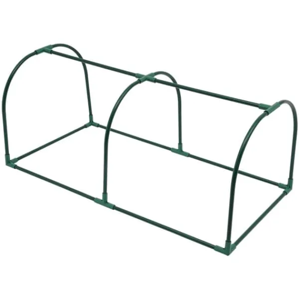 New Drivhustunnel - Mini drivhus - 120x60x50 cm - PE-overtræk med lynlås - Jernramme - 2 kg - Beige Drivhus