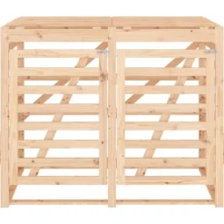 Sale Dubbel sopkärlsskjul i massiv furu - Ventilerad design | Färg: Natur | Storlek: Standard Skure, Garager & Carports