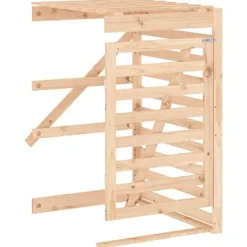 Sale Dubbel sopkärlsskjul i massiv furu - Ventilerad design | Färg: Natur | Storlek: Standard Skure, Garager & Carports