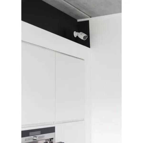 New Dummy-kamera - CHACON - Aluminium - Blå LED - Hvid Falske Overvågningskameraer