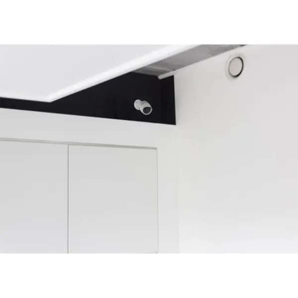 New Dummy-kamera - CHACON - Aluminium - Blå LED - Hvid Falske Overvågningskameraer