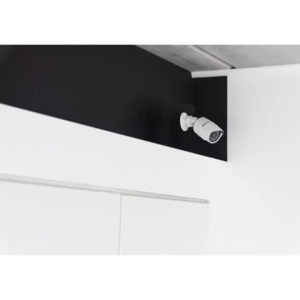 New Dummy-kamera - CHACON - Aluminium - Blå LED - Hvid Falske Overvågningskameraer