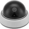 Falske Overvågningskameraer^Dummy-kamera - LINK2HOME - Dome - Blinkende rød LED - Nem installation - Trådløs
