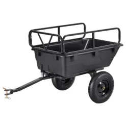 Haveværktøj^Dump Trailer 10 cu. ft, 500 lbs trækbare plastikhavetrailervogn, til ATV