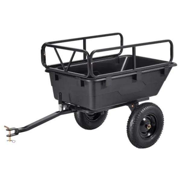 Haveværktøj^Dump Trailer 10 cu. ft, 500 lbs trækbare plastikhavetrailervogn, til ATV