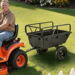 Haveværktøj^Dump Trailer 10 cu. ft, 500 lbs trækbare plastikhavetrailervogn, til ATV