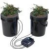 Kit Til Plante- & Urtedyrkning^DWC Hydroponics Vækstsysten, Dybvandskultur med Top Drip, 2 Spande, Effektiv Vanding, Robust Design
