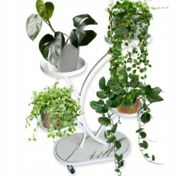 Plantestativer^ECARLA metal blomsterstander på hjul 50x25x80cm SZ43B