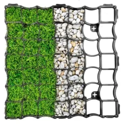 Outlet ECO haveespalier, parkering, indkørsel, 50x50x3cm, 10 stk. GEOKRATA, sort Havedekorationer
