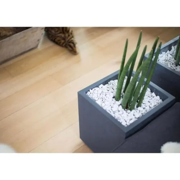 Krukker & Plantebeholdere^EDA Fyrkantig Kruka Grafit - 39 x 39 x 43 cm - 31 L - Träkolsgrå