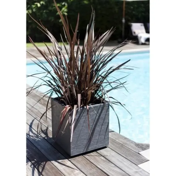 Krukker & Plantebeholdere^EDA Fyrkantig Kruka Grafit - 39 x 39 x 43 cm - 31 L - Träkolsgrå
