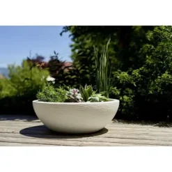 Krukker & Plantebeholdere^EDA Graphit tvättställskruka Ø59cm - Kapacitet 39L - Cerused vit