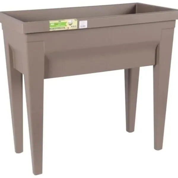 Krukker & Plantebeholdere^EDA Køkkenhave med CITY VEG&TABLE bord - 57 L - 76 x 38,5 x H 68 cm - Taupe