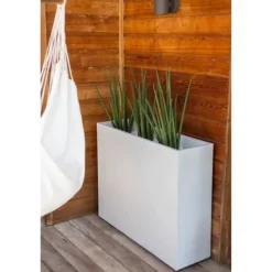 Discount EDA Muret Loft GRAPHIT blomsterkasse - 46 L - 78,5 x 29,5 x 60 cm - Hvidkalket Krukker & Plantebeholdere