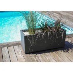 Krukker & Plantebeholdere^EDA PLASTIQUE Graphit Up Planteringskärl - 57 L - 79.5 x 29.5 x 29.5 cm - Antracitgrå