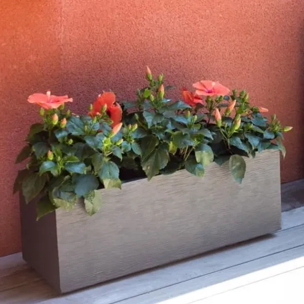Krukker & Plantebeholdere^EDA PLASTIQUE Graphit Up Planteringskärl - 57 L - 79.5 x 29.5 x 29.5 cm - Antracitgrå